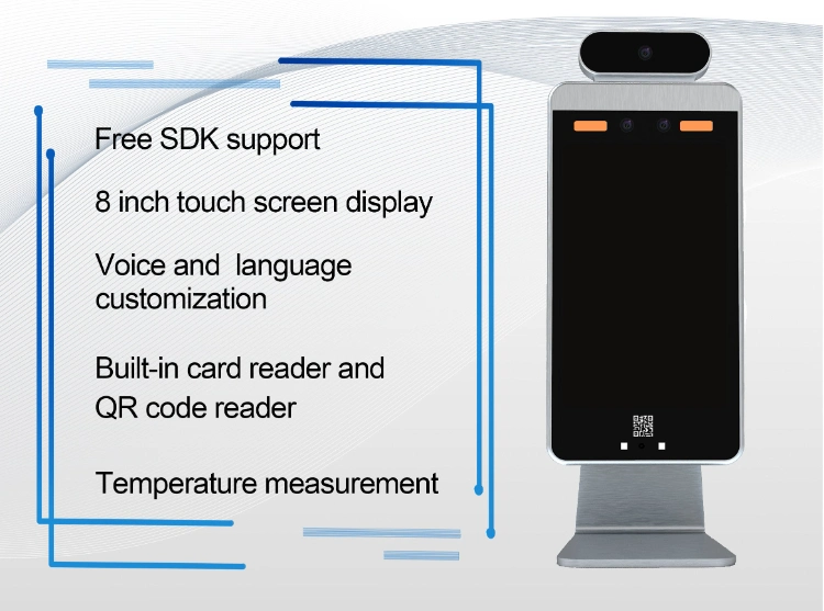 Body Temperature Detector Face Recognition Panel Access Control EU Digital Health Qr Code Reader Hongkong Evt APP Qr Code Thermal Camera Scanner