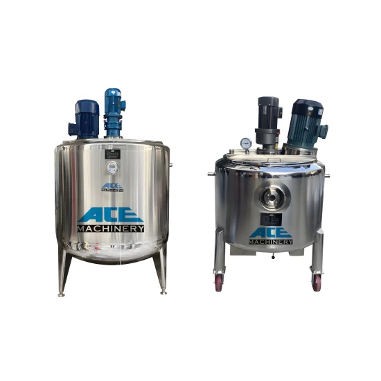 Stainless Steel Movable Mixing Tank with Hydraulic Lifting Mixer and Explosion Proof Motor