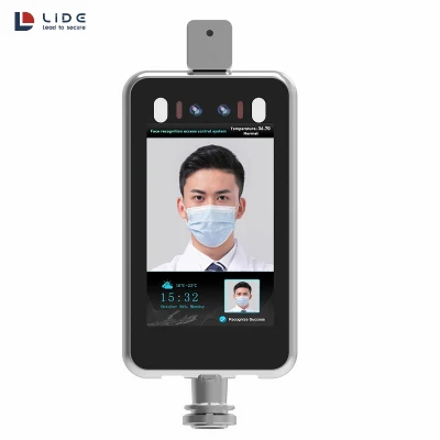 Facial Recognition Access Control Security LCD IR Body Temperature Scanner with Face Recognition Mask Detection